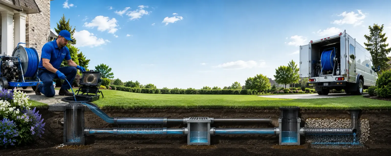Outdoor drain cleaning information for Westphalia, IN